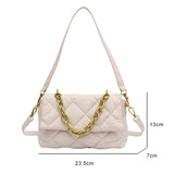 Plaid Pattern Shoulder Bag for Women Small Flap Messenger Packet