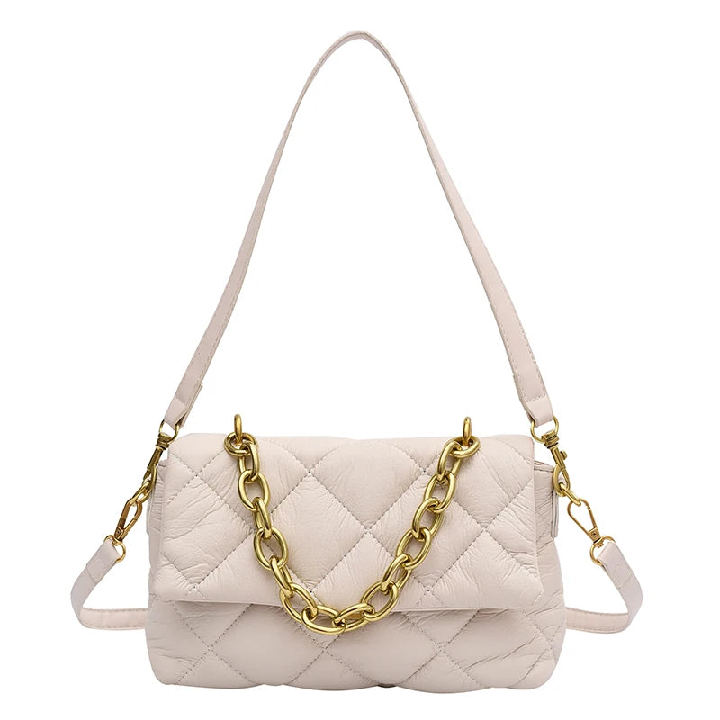 Plaid Pattern Shoulder Bag for Women Small Flap Messenger Packet