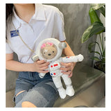 Women's Cartoon One Shoulder Messenger Bag with Solid Chain