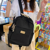 Solid Women Backpack Large Capacity Student Bag School Bag