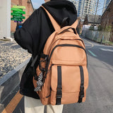 Waterproof Nylon Women Backpack Double Buckle Student Bag