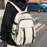 Waterproof Nylon Women Backpack Double Buckle Student Bag