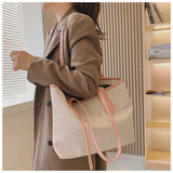 Solid PU Leather Shoulder Bag for Women Casual Crossbody Handbag Large Capacity