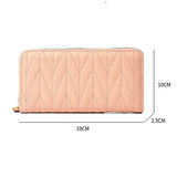 Solid Ladies Long Mobile Phone Bag Large Capacity Hand Wallet