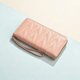 Solid Ladies Long Mobile Phone Bag Large Capacity Hand Wallet
