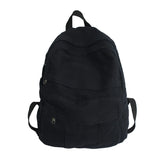 Solid Retro Women Backpack Washed Canvas Female Handbag Travel Rucksack