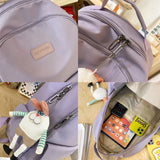 Waterproof Nylon Backpack Shoulder Bag for Teenage Girl Student Backpack
