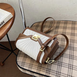 Small PU Leather Crossbody Shoulder Bag Short Handle Travel Handbag
