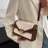 Small PU Leather Crossbody Shoulder Bag Short Handle Travel Handbag