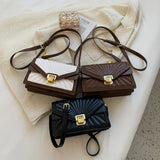 Small PU Leather Crossbody Shoulder Bag Short Handle Travel Handbag