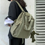 Waterproof Nylon Backpack School Bag For Teenage Girl