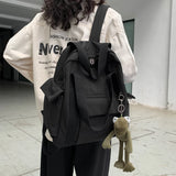 Waterproof Nylon Backpack School Bag For Teenage Girl