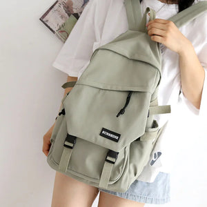 Waterproof Nylon Backpack for Girls - Teenage School Bag