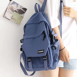 Waterproof Nylon Backpack for Girls - Teenage School Bag