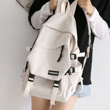 Waterproof Nylon Backpack for Girls - Teenage School Bag