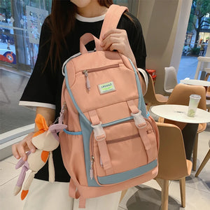 Stylish Teen Girl Book Bag College Schoolbag Large Capacity Rucksack