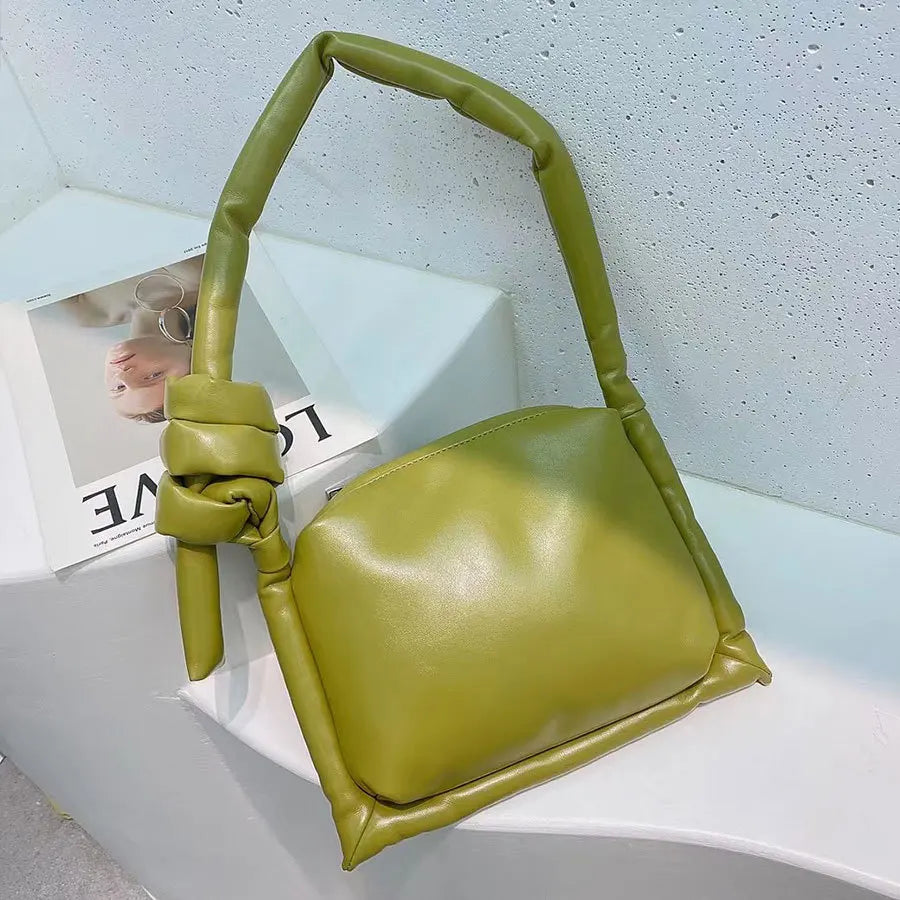 Space Cotton Top-handle Bags Solid for Women Down Tote Messenger