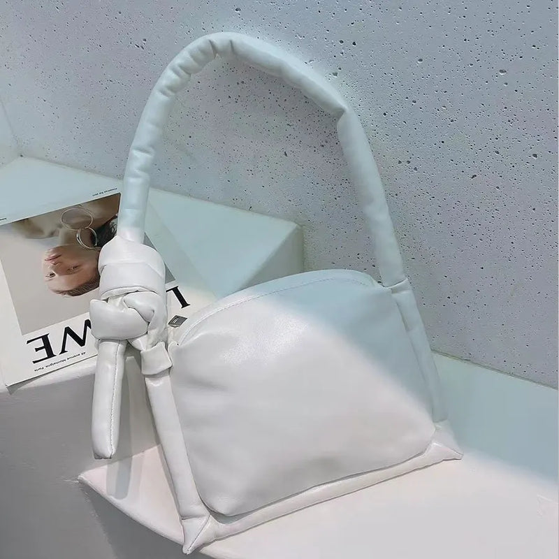 Space Cotton Top-handle Bags Solid for Women Down Tote Messenger