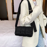 Quilted Women Shoulder Bag Cotton Crossbody Winter Purse