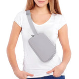 Fleece Fur Waist Bag for Women Men Winter Chest Bags