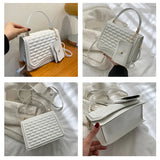 Spring Embossed Shoulder Bag Crossbody with Small Pocket