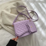 Spring Embossed Shoulder Bag Crossbody with Small Pocket
