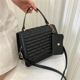 Spring Embossed Shoulder Bag Crossbody with Small Pocket