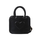 Spring Retro Women's Messenger Bag Portable Peach Heart Texture