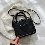 Spring Retro Women's Messenger Bag Portable Peach Heart Texture