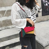 Small Flap Bag Matte PU Patch Shoulder Messenger Bag