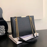Square Shoulder Bag Solid Pu Leather Crossbody Bags For Women Chain Handbags