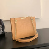 Square Shoulder Bag Solid Pu Leather Crossbody Bags For Women Chain Handbags
