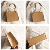 Square Shoulder Bag Solid Pu Leather Crossbody Bags For Women Chain Handbags