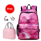 Star Water Resistant Backpack Women Teenagers Bookbag School College Student Lap