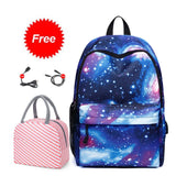 Star Water Resistant Backpack Women Teenagers Bookbag School College Student Lap