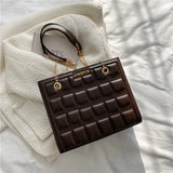 Stone Pattern Shoulder Bag for Women Crossbody Square Handbag