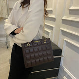 Stone Pattern Shoulder Bag for Women Crossbody Square Handbag