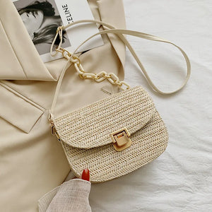 Straw Crossbody Shoulder Bag Women Small Purses Messenger Bags