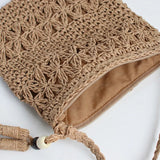 Straw Crossbody Bag Summer Knit Floral Tassel Messenger Beach Bohemia Bag