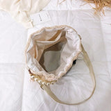 Women Lace Bucket Bag Causal Beach Shoulder Crossbody Bag