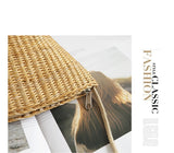Boho Casual Straw Bucket Bag Weaving Beach Shoulder Tote Handbag