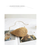 Boho Casual Straw Bucket Bag Weaving Beach Shoulder Tote Handbag