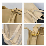 Street Women's Large Capacity Shopping Bag Shoulder Handbag PU Commuter Tote