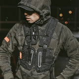 Streetwear Tactical Vest Men Hip Hop Style Chest Rig Reflective Strip Waistcoat