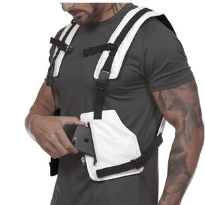 Streetwear Tactical Vest Men Hip Hop Style Chest Rig Reflective Strip Waistcoat