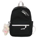 Women's Letter Junior High School Backpack Large Capacity