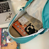 Women's Letter Junior High School Backpack Large Capacity