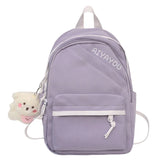 Women's Letter Junior High School Backpack Large Capacity