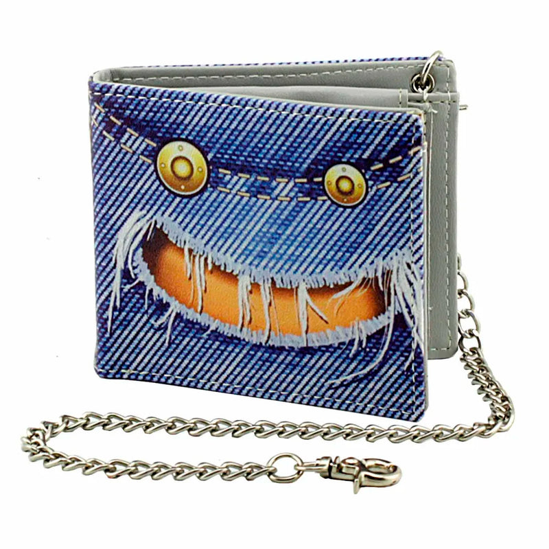 Boys Man Casual Wallet Coins Purse with Chain