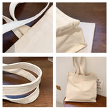 Student Canvas Shoulder Bag Ladies Letter Printing Female Handbag